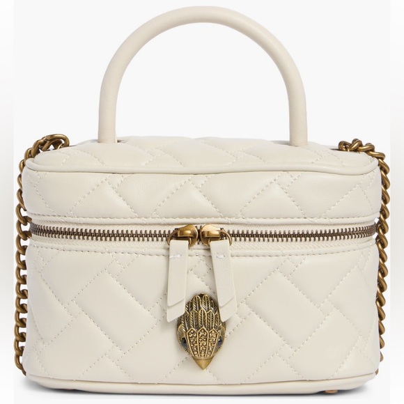 NWT Kurt Geiger Mini Quilted Lambskin Leather Vanity Bag
In Bone - Picture 3 of 16